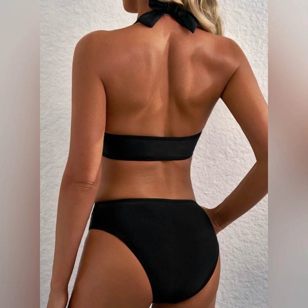 Black Mesh Bikini Set